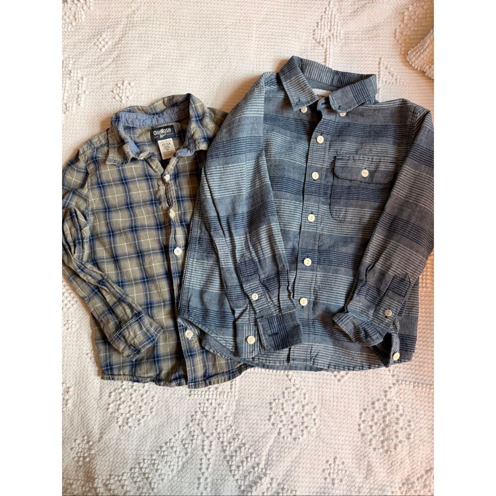 Boys 5 OshKosh Old Navy Button Down Bundle
